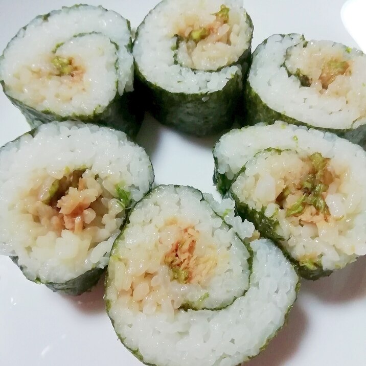 【和食料理】ふき味噌とツナのまき寿司